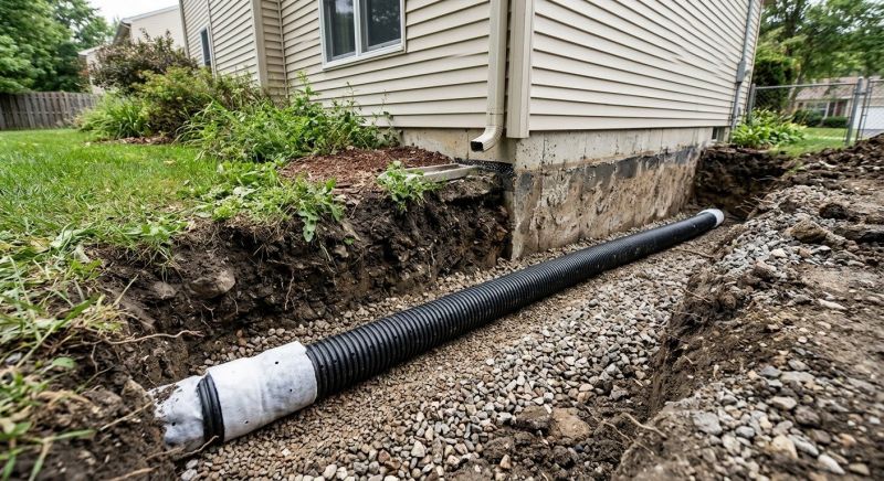 Interior Foundation Drains Installation