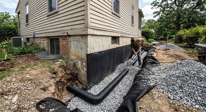 Interior Foundation Drains Installation