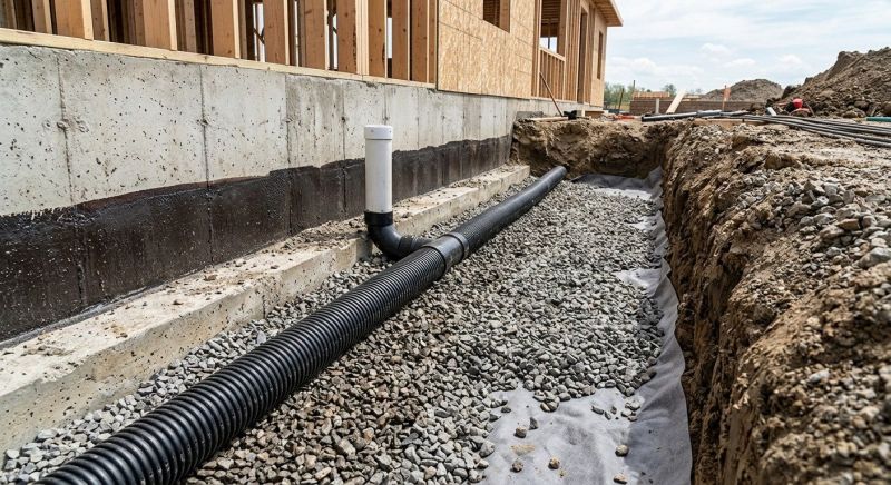 Interior Foundation Drains Installation