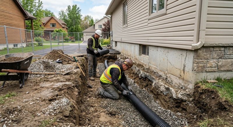 Interior Foundation Drains Installation