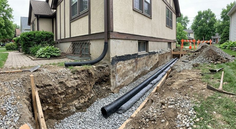 Interior Foundation Drains Installation
